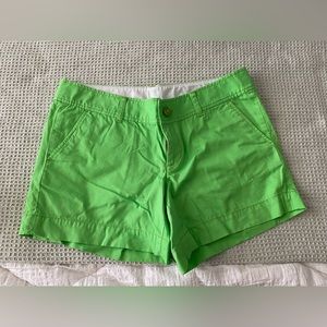 Lilly Pulitzer solid green shorts, 4” inseam